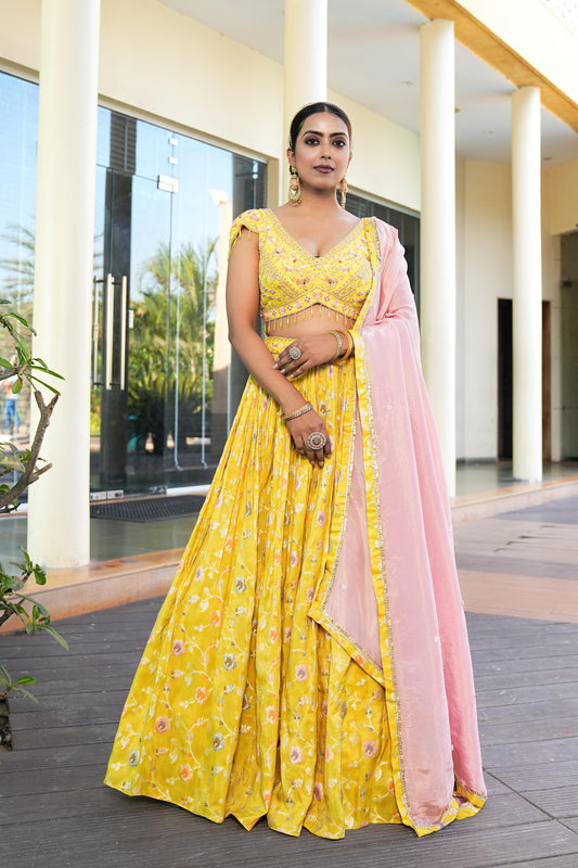 yellow-pink-color-sequence-embroidery-work-designer-lehenga-choli-for-wedding-function