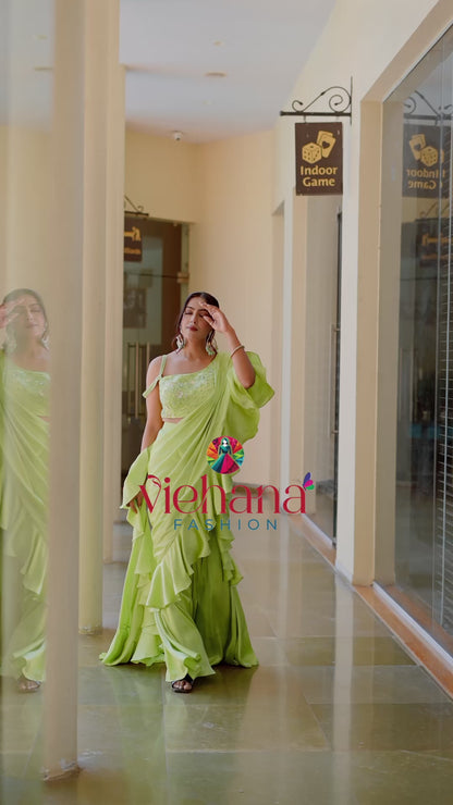 parrot-green-color-sequence-embroidery-work-designer-lehenga-choli-for-wedding-haldi-function