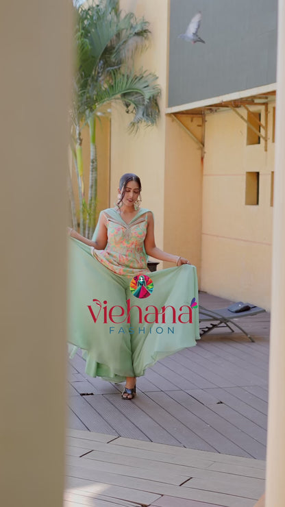 parrot-green-color-designer-lehenga-choli-for-wedding-haldi-function